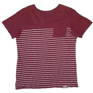 Aeropostale Men's T-Shirt Size Small Red White Stripes Short Sleeve 100% Cotton